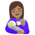 woman feeding baby, medium skin tone